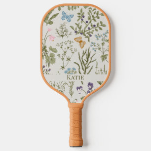 Sommer Wildblumen und Kräuter Pickleball Schläger