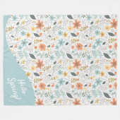 Sommer-Wildblumen & Wirbel-ID1064 Fleecedecke (Vorderseite (Horizontal))