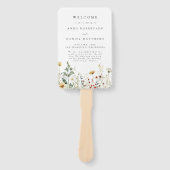 Sommer-Wildblumenfeld-Hochzeit Fächer (Vorderseite)