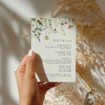 Sommer-Wildblumenfeld-Hochzeit-Karte