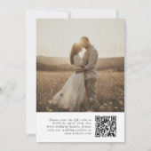Sommer-Wildblumenfeld-QR-Code-Hochzeitsfoto Einladung (Rückseite)
