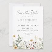 Sommer-Wildblumenfeld Save The Date (Vorderseite)