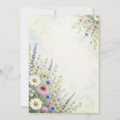 Sommer-Wildblumengarten-Hochzeit Einladung (Rückseite)