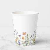 Sommer-Wildblumengarten-Hochzeit Pappbecher (Rückseite)