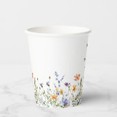 Sommer-Wildblumengarten-Hochzeit Pappbecher (Vorderseite)