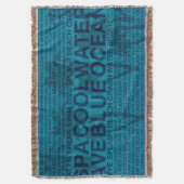 Sommer Wörter Poolside und Palmenbaum Blanket Decke (Vorderseite Vertikal)