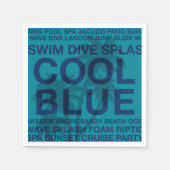 Sommer Wörter Poolside und Palmenbaumpapier Napkin Serviette (Vorderseite)