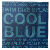 Sommer Wörter Poolside und PalmenbaumTiles Fliese (Vorderseite)