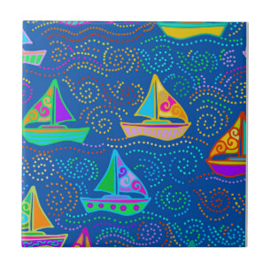 Sommer-Yachtfahren Fliese