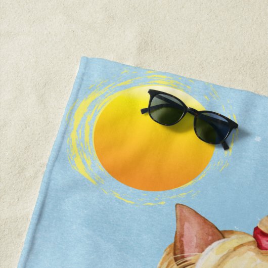 Sommer Yorkie Strandtuch (Beispiel)