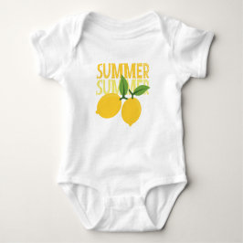 Sommer, Zitrone, Baby Outfit, Baby Strampler