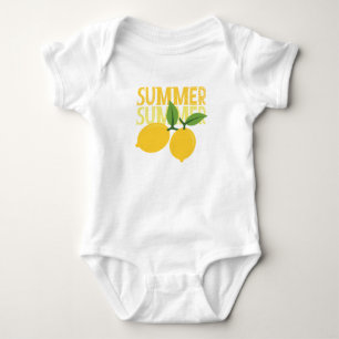 Sommer, Zitrone, Baby Outfit, Strampler