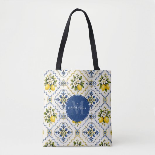 Sommer-Zitronen-Tragetasche Tasche (Vorderseite)