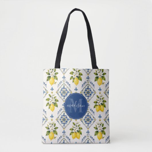 Sommer-Zitronen-Tragetasche Tasche (Vorderseite)
