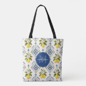Sommer-Zitronen-Tragetasche Tasche (Rückseite)