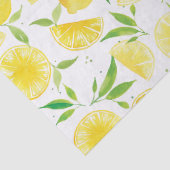Sommer-Zitrus-Aquarell-Limonen-Muster Seidenpapier (Detail)