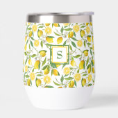 Sommer-Zitrusblumen-Monogramm-Anfangsbuchstaben (Links)