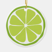 Sommer-Zitrusfrucht-Limone Verzierung Keramik Ornament (Vorne)