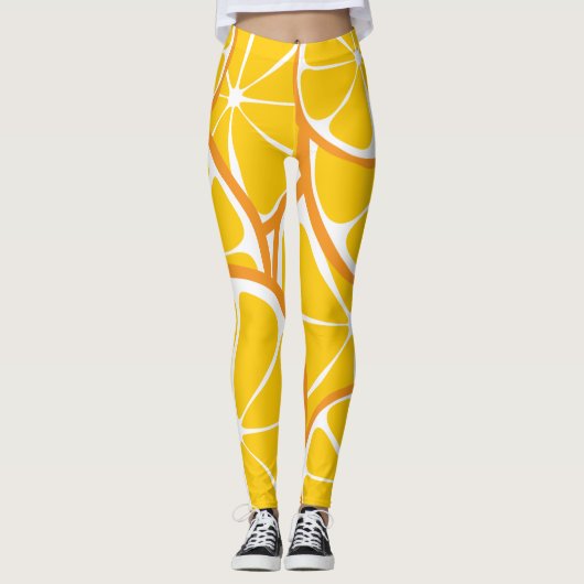 Sommer-Zitrusfrucht-orange Leggings - mutiger (Vorderseite)