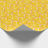 Sommer-Zitrusfrucht-Orange schneidet Packpapier (Ecke)