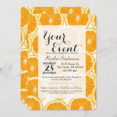 Sommer-Zitrusfrucht-Orangen-Scheiben Einladung (Vorne/Hinten)