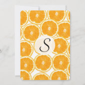 Sommer-Zitrusfrucht-Orangen-Scheiben Einladung (Rückseite)