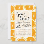 Sommer-Zitrusfrucht-Orangen-Scheiben Einladung (Vorderseite)