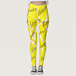 Sommer-Zitrusfrucht-Zitronen-Leggings - mutiger Leggings