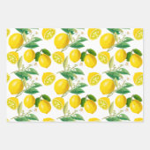Sommer, Zitrusfrüchte, mediterraner Blumenstil, Zi Geschenkpapier Set (Vorderseite 3)
