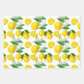 Sommer, Zitrusfrüchte, mediterraner Blumenstil, Zi Geschenkpapier Set (Vorderseite)