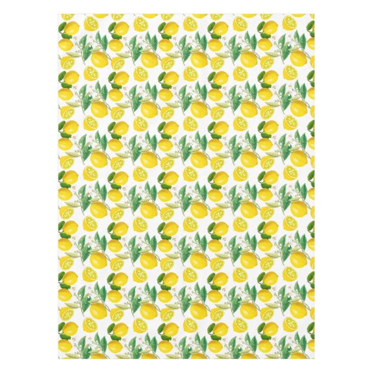 Sommer, Zitrusfrüchte, mediterraner Blumenstil, Zi Tischdecke (Vorderseite)