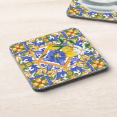 Sommer,Zitrusfrüchte,sizilianischer,mediterraner S Getränkeuntersetzer (Linke Seite)