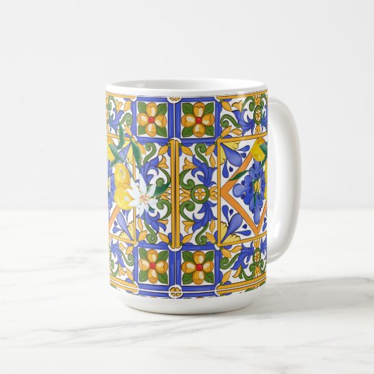 Sommer,Zitrusfrüchte,sizilianischer,mediterraner S Kaffeetasse (VorderseiteRechts)