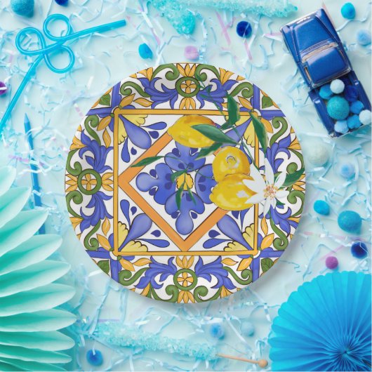 Sommer,Zitrusfrüchte,sizilianischer,mediterraner S Pappteller (Party)