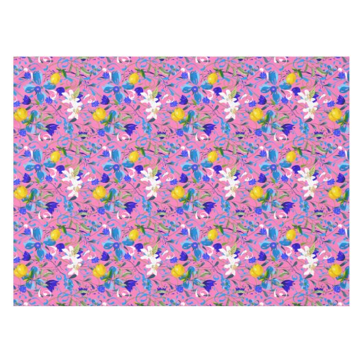 Sommer, Zitrusfrüchte, sizilianischer Stil, Zitron Tischdecke (Vorderseite (Horizontal))