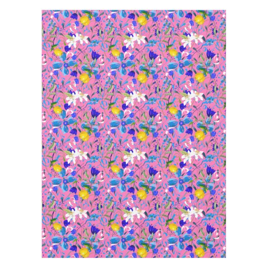 Sommer, Zitrusfrüchte, sizilianischer Stil, Zitron Tischdecke (Vorderseite)