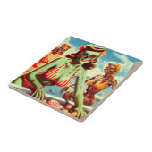 Sommer-Zombie-Pin-up Fliese (Seite)