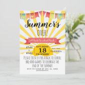 Sommer zurück ins Party laden ein Plakat ein Einladung (Stehend Vorderseite)