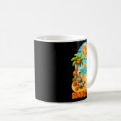 Sommer zwischen Skeleton Ghost Beach Palm Hallowee Kaffeetasse (VorderseiteRechts)