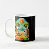 Sommer zwischen Skeleton Ghost Beach Palm Hallowee Kaffeetasse (Links)