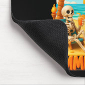 Sommer zwischen Skeleton Ghost Beach Palm Hallowee Mousepad (Ecke)
