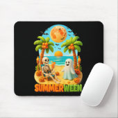 Sommer zwischen Skeleton Ghost Beach Palm Hallowee Mousepad (Mit Mouse)