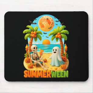 Sommer zwischen Skeleton Ghost Beach Palm Hallowee Mousepad