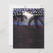 Sommerabend Beach Hochzeit Save the Date Einladung (Rückseite)