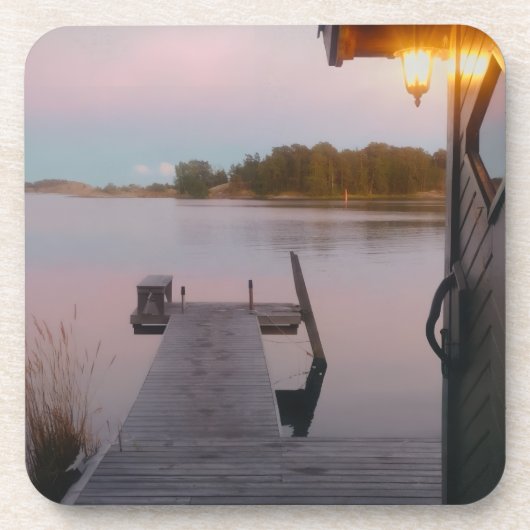 Sommerabend im schwedischen Archipel Getränkeuntersetzer (Vorderseite)