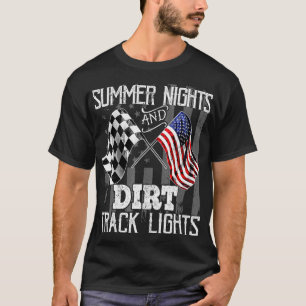 Sommerabende dunkle Track Lights Racing Motocross T-Shirt