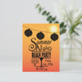 Sommerabende Party Einladung (Stehend Vorderseite)