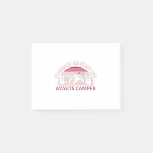 Sommerabenteuer erwartet Camper-Adventure-Camper Post-it Klebezettel (Vorderseite)