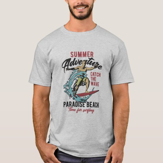 Sommerabenteuer fangen die Welle T-Shirt (Vorderseite)