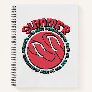 Sommerabenteuer Flip-Flops & Travel-Inspiriert Notizblock